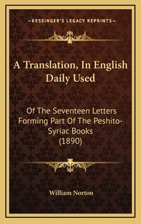 Couverture_A Translation, In English Daily Used