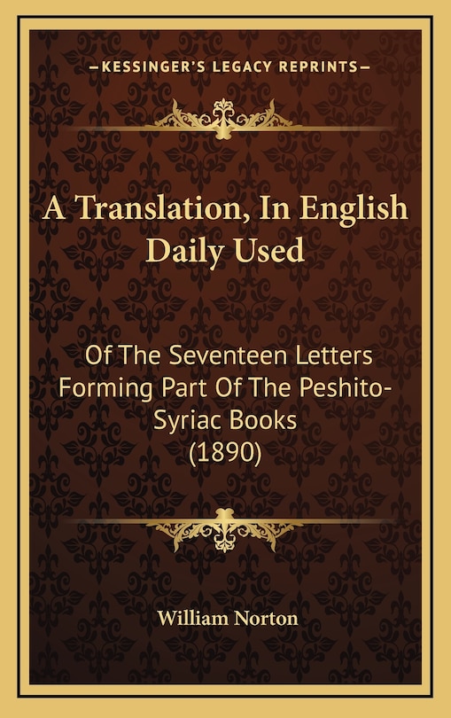 Couverture_A Translation, In English Daily Used