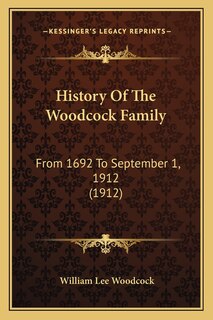 Front cover_History Of The Woodcock Family