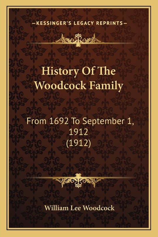 Front cover_History Of The Woodcock Family