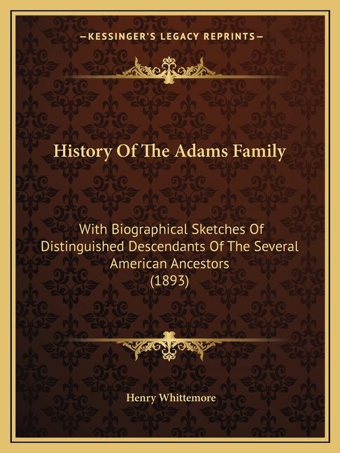 Couverture_History Of The Adams Family