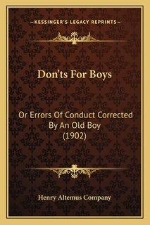 Couverture_Don'ts For Boys
