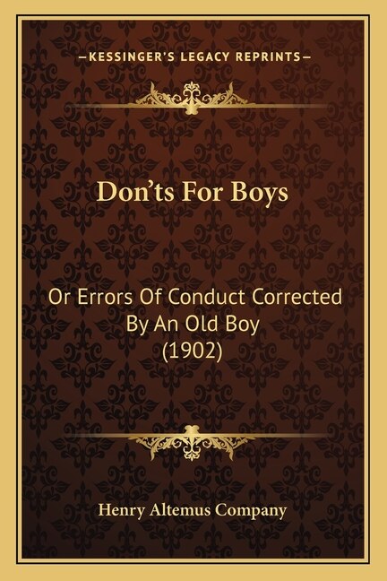 Couverture_Don'ts For Boys