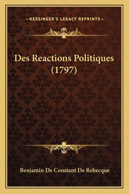 Front cover_Des Reactions Politiques (1797)