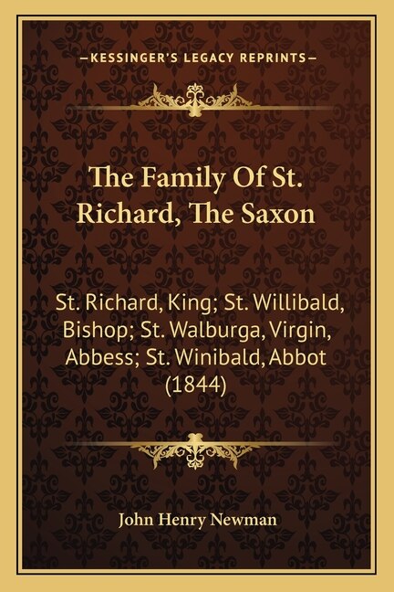 Front cover_The Family Of St. Richard, The Saxon