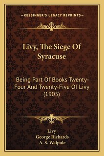 Couverture_Livy, The Siege Of Syracuse