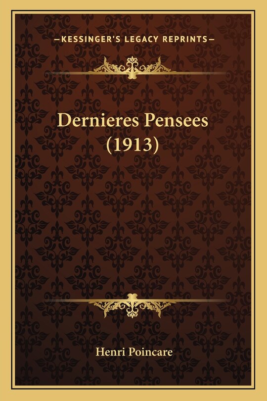 Front cover_Dernieres Pensees (1913)