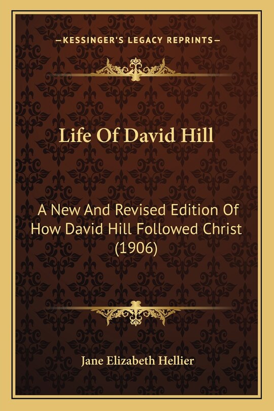 Front cover_Life Of David Hill