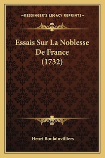 Front cover_Essais Sur La Noblesse De France (1732)