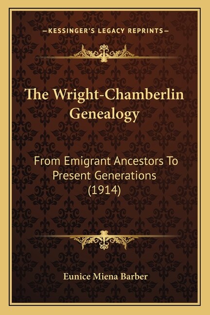 Front cover_The Wright-Chamberlin Genealogy