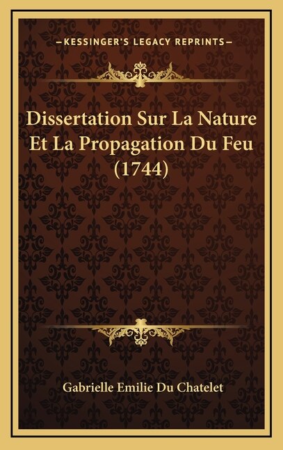Front cover_Dissertation Sur La Nature Et La Propagation Du Feu (1744)