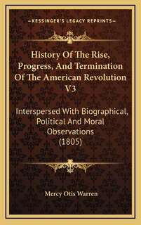 Couverture_History Of The Rise, Progress, And Termination Of The American Revolution V3