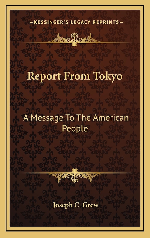 Report From Tokyo: A Message To The American People