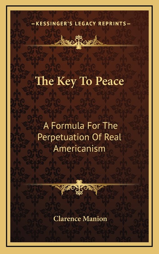 Front cover_The Key To Peace