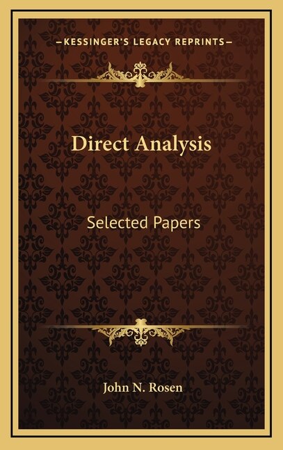 Front cover_Direct Analysis
