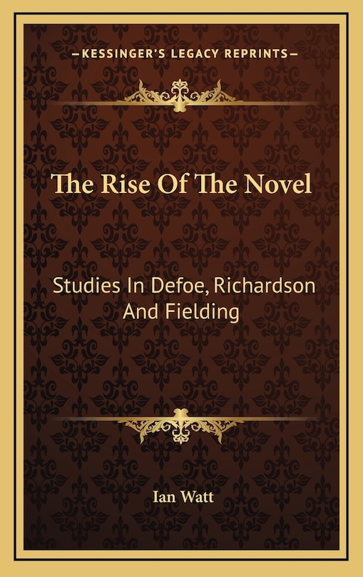Couverture_The Rise Of The Novel