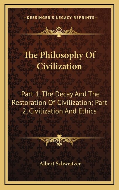 Front cover_The Philosophy Of Civilization