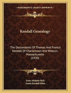 Front cover_Kendall Genealogy