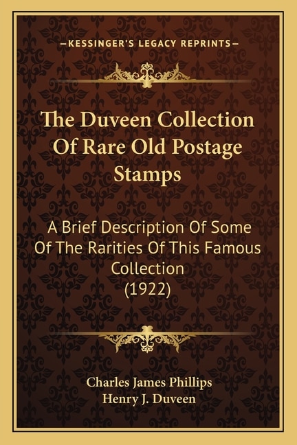 Couverture_The Duveen Collection Of Rare Old Postage Stamps
