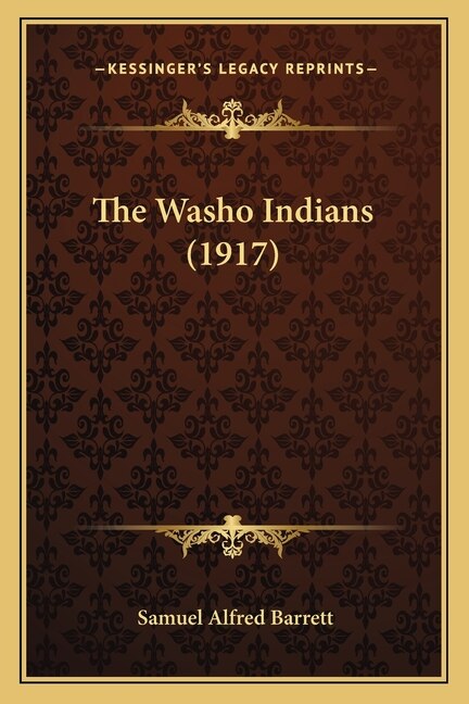 Front cover_The Washo Indians (1917)