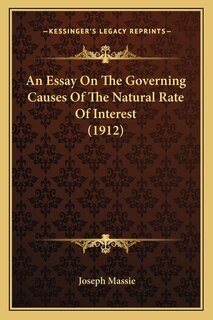 Couverture_An Essay On The Governing Causes Of The Natural Rate Of Interest (1912)