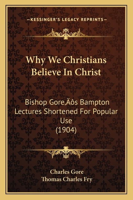 Front cover_Why We Christians Believe In Christ