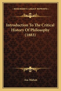Front cover_Introduction To The Critical History Of Philosophy (1883)