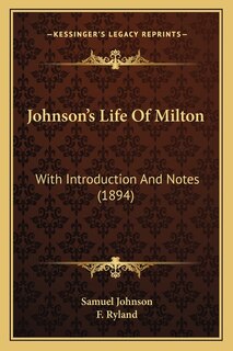 Front cover_Johnson's Life Of Milton