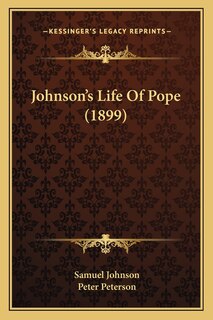 Front cover_Johnson's Life Of Pope (1899)