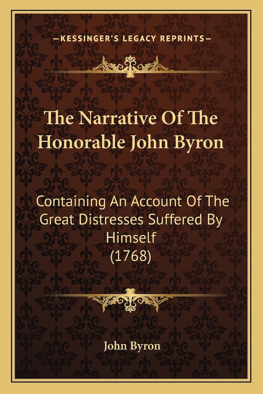 Couverture_The Narrative Of The Honorable John Byron