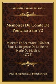 Couverture_Memoires Du Comte De Pontchartrain V2