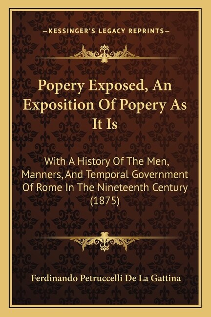 Front cover_Popery Exposed, An Exposition Of Popery As It Is