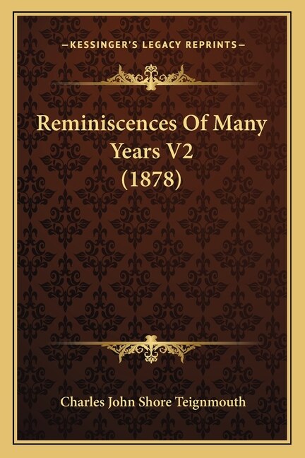 Front cover_Reminiscences Of Many Years V2 (1878)