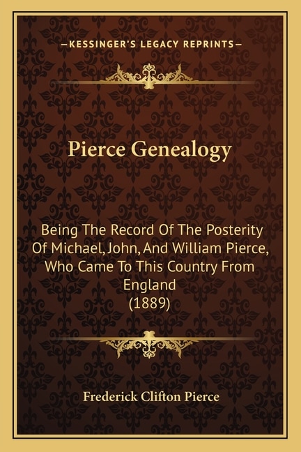 Couverture_Pierce Genealogy