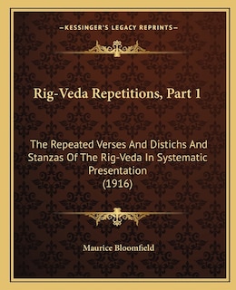 Front cover_Rig-Veda Repetitions, Part 1