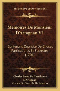 Couverture_Memoires De Monsieur D'Artagnan V1