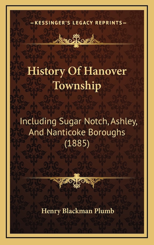 Front cover_History Of Hanover Township