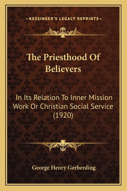 Front cover_The Priesthood Of Believers