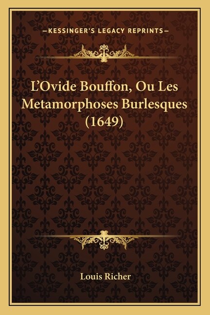 Front cover_L'Ovide Bouffon, Ou Les Metamorphoses Burlesques (1649)