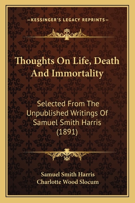 Front cover_Thoughts On Life, Death And Immortality