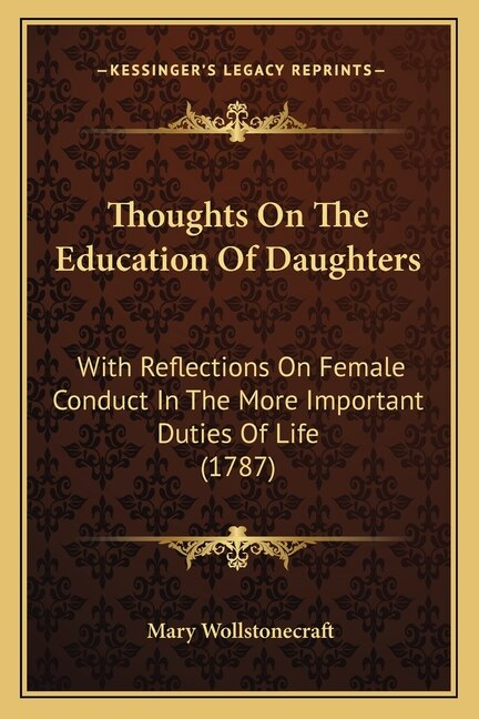 Front cover_Thoughts On The Education Of Daughters