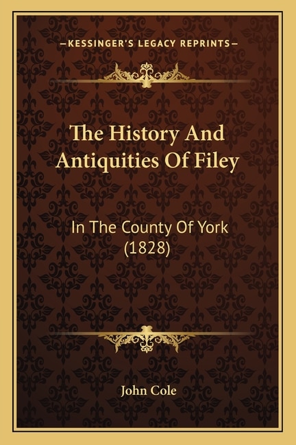 Front cover_The History And Antiquities Of Filey