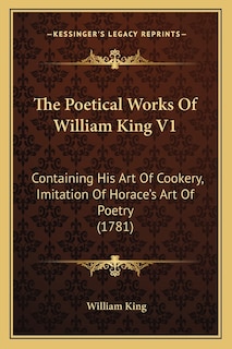 Front cover_The Poetical Works Of William King V1