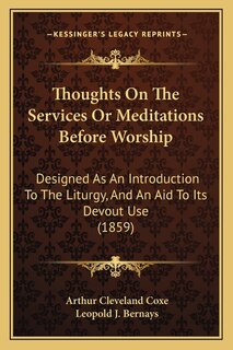 Front cover_Thoughts On The Services Or Meditations Before Worship