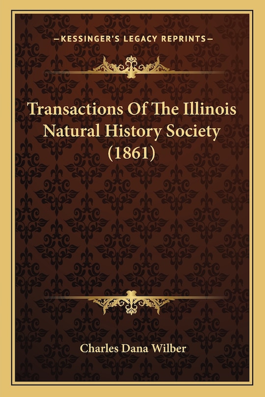 Front cover_Transactions Of The Illinois Natural History Society (1861)