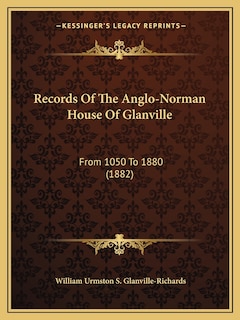 Couverture_Records Of The Anglo-Norman House Of Glanville