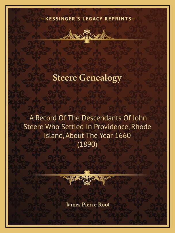 Couverture_Steere Genealogy