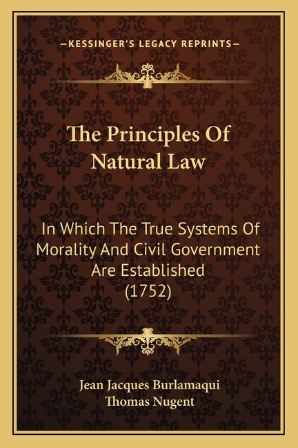 Front cover_The Principles Of Natural Law
