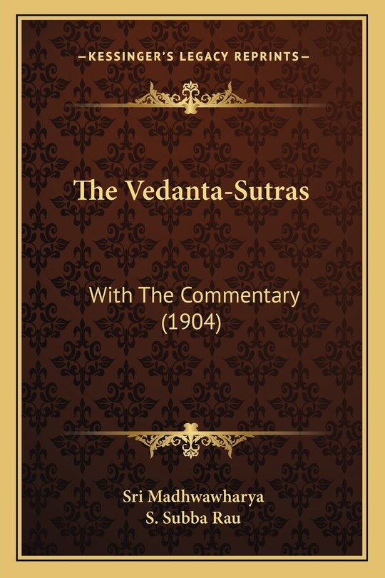 Front cover_The Vedanta-Sutras