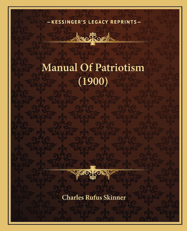 Front cover_Manual Of Patriotism (1900)